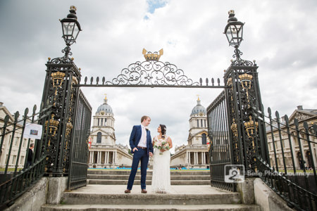 Wedding portrait royal naval college greenwich