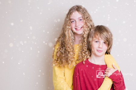 Children photo posing for christmas